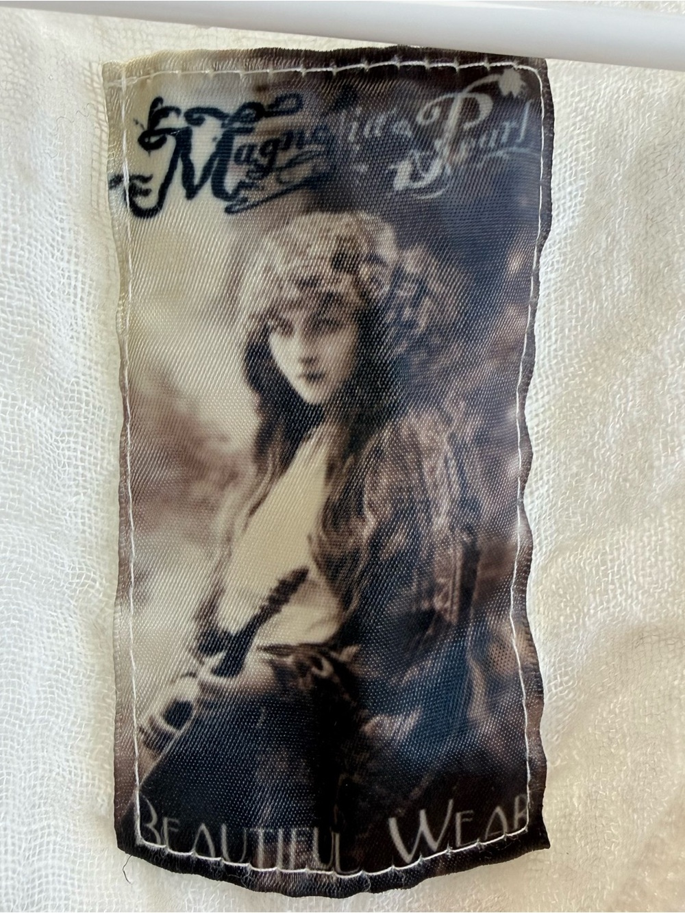 Magnolia Pearl Vintage White Cotton Gauze Ribbon Cinch Tank Top One Size - Picture 5 of 11